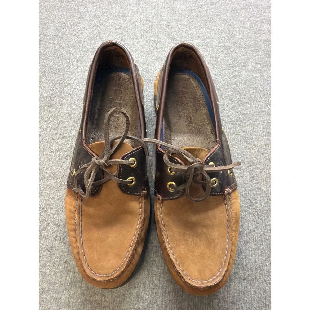 Sperry Top-Sider Mens Authentic Original 2-Eye Boat Shoes Tan Brown 9M